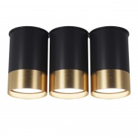 Точковий спот BP Black/White Gold трійний, арт. 25606 Золотий/чорний 1