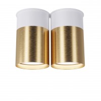 Точковий спот BP Black/White Gold двійний, арт. 25595 Золотий/білий 2