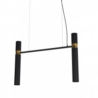Люстра Tube chandelier, арт. 5299 Золотий/чорний 100 см