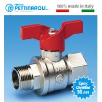 Кульовий кран для води ВН 1 1/4" метелик Pettinaroli Італія