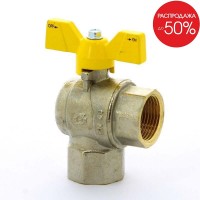 Кран газовий 1/2" внутрішня-внутрішня різьба кутовий F. I. V FUTURGAS (Італія)