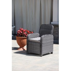 Крісло із штучного ротангу Амелія, антрацит